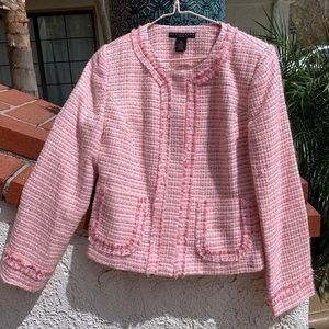 Pink Tweed Blazer Petite 4